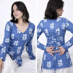 Indigo Muse – Printed Back-Tie Kurta Set